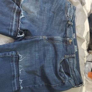 Ana Kick-Crop Raw Hem Jean